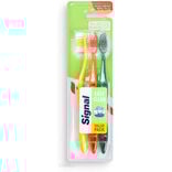 Lot de 3 brosses à dents Signal médium orange/jaune/vert