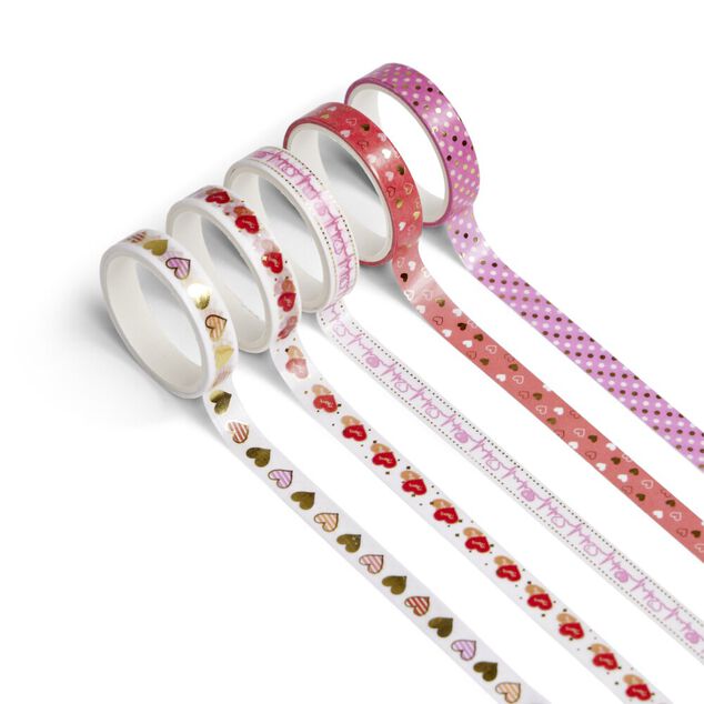 Lot 5 rubans adh&eacute;sifs papier