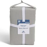 Drap plat 240x300cm 100% coton gris clair