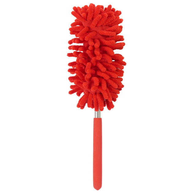 Plumeau t&eacute;lescopique en microfibre color&eacute;