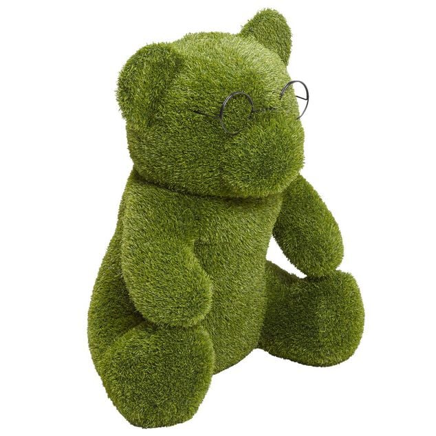 Ourson assis XXL en faux gazon vert 50x70xH100cm