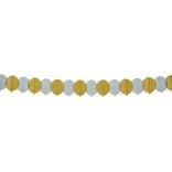 Guirlande papier de soie forme ovale thème nuit orange et gris 4m