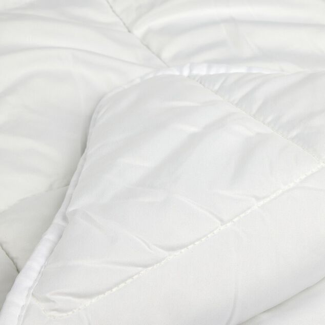 Couette tempérée 240x220cm 2 personnes uni blanc