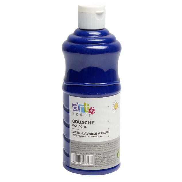 Peinture gouache bleu