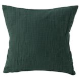 Housse de coussin 40x40cm gaze de coton vert
