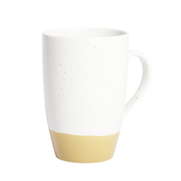 Mug porcelaine blanc et beige 500ml