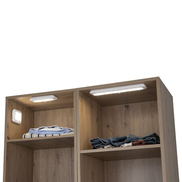 Lampe de dressing LED X3 aimant&eacute;es avec d&eacute;tecteur de mouvement blanc