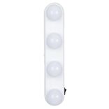 Lampe de miroir 4 spots blanc