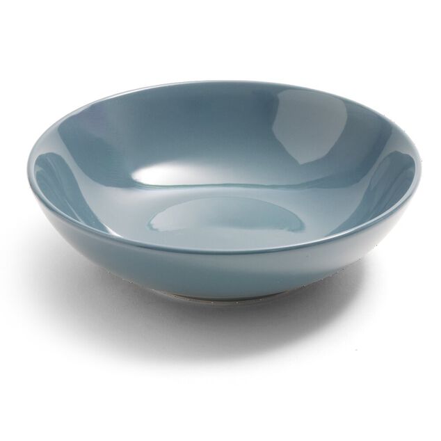 Assiette &agrave; soupe Madrid gr&egrave;s bleu &Oslash;20cm