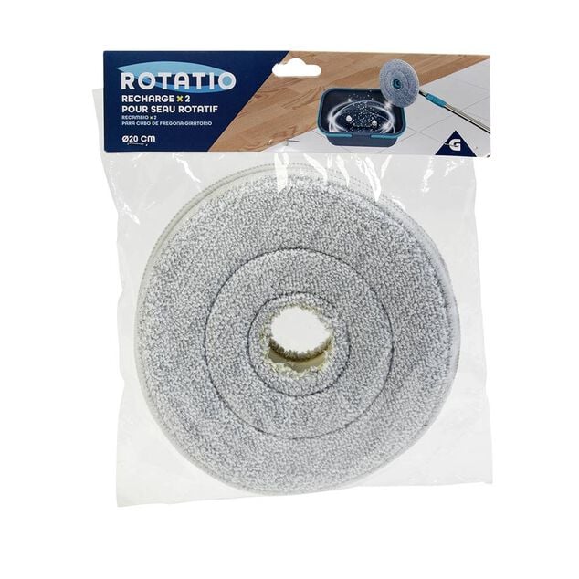 Recharge MOP x2 pour seau rotatif 360&deg;