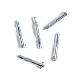 Lot de 5 chevilles métal avec vis Ø8x46mm charge 30kg