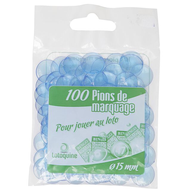 Sachet de 100 pions de loto &Oslash; 15mm