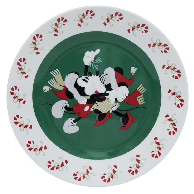 Lot de 4 assiettes dessert Disney Mickey porcelaine Ø19cm