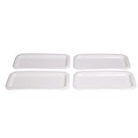 Plat &agrave; cake x4 en carton blanc 15,5x34cm