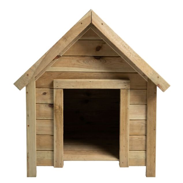 Niche ext&eacute;rieur pour chien en bois 80x65xH80cm