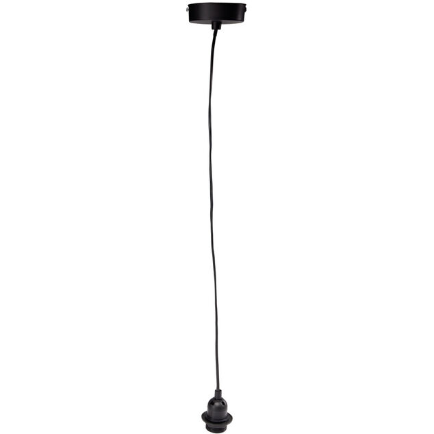 Ampoule suspendue c&acirc;ble noir E27 &Oslash;6xH120cm