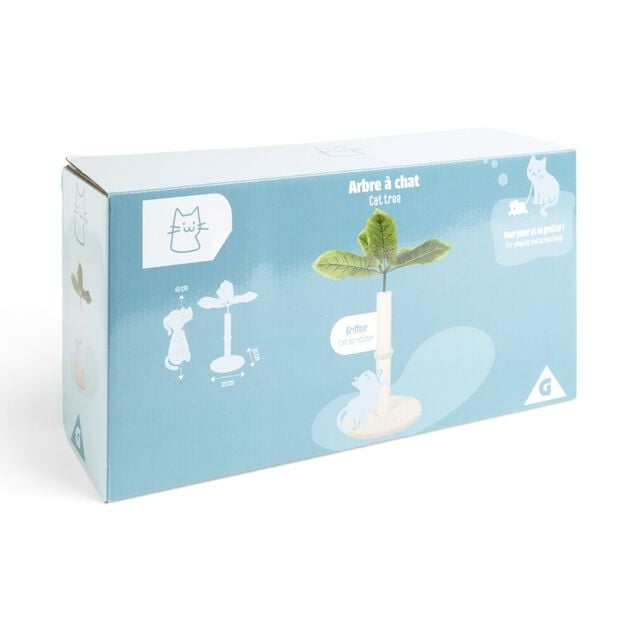 Arbre &agrave; chat forme plante &Oslash;35xH45cm