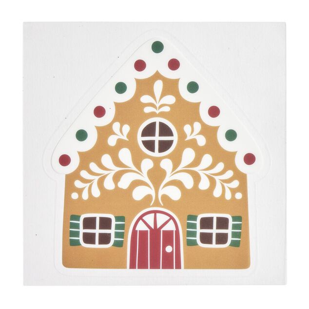 Décoration fenêtre et mur Noël adhésive pain d'épices (3 modèles)