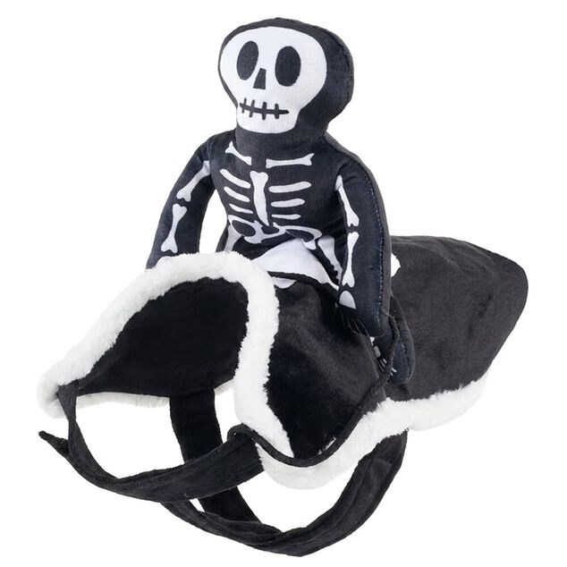 D&eacute;guisement pour chien squelette noir et blanc S/M 30x45H2,5cm