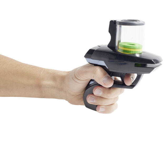 Pistolet tir rapide rondelle mousse x10 avec cible extraterrestre x4