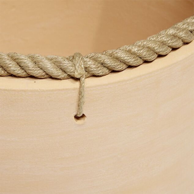 Pot terre cuite poign&eacute;e corde &Oslash;21cm