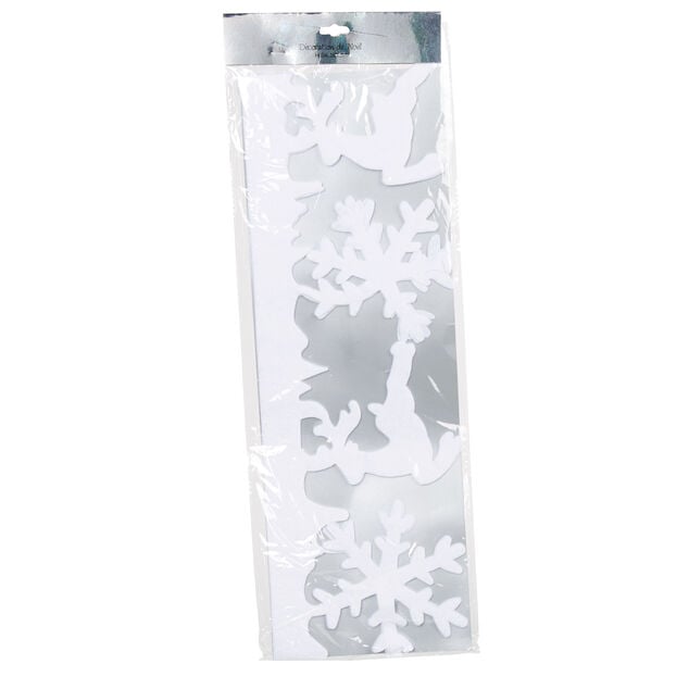 Guirlande feutrine motif renne et flocon blanc 1,8 m