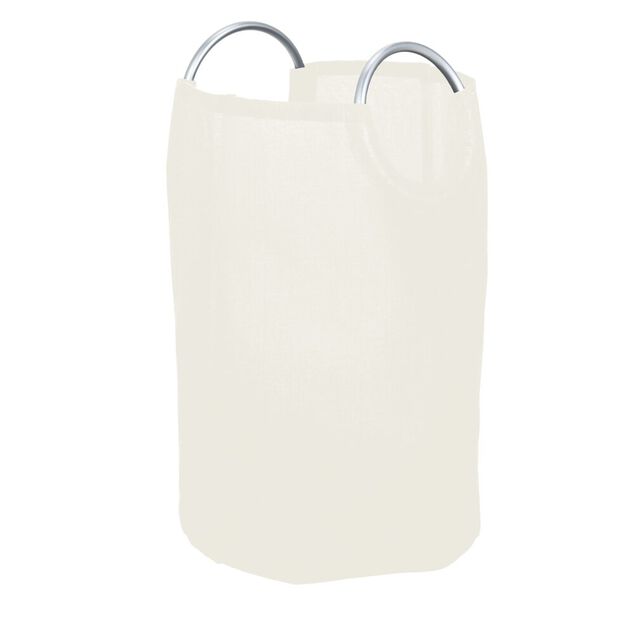 Pani&egrave;re &agrave; linge 60L polyester et poign&eacute;e aluminium &Oslash;38xH55cm (2 mod&egrave;les)