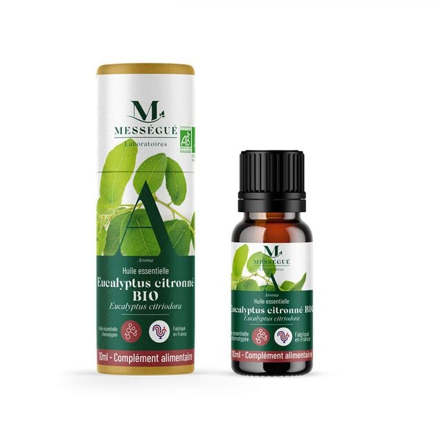 Huile essentielle eucalyptus citronn&eacute; bio Mess&eacute;gu&eacute; 10ml