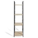 &Eacute;tag&egrave;re 4 niveaux Luffi 29,1x23,5x112cm bois et m&eacute;tal