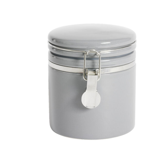 Bocal en c&eacute;ramique avec clip en m&eacute;tal &Oslash;10xH13cm