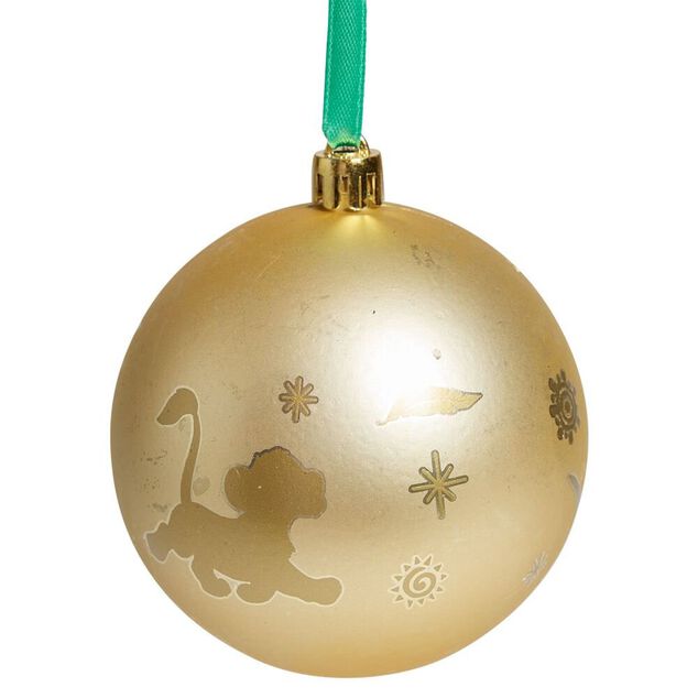 Boule de No&euml;l Disney Le Roi Lion dor&eacute; &Oslash;8cm x4