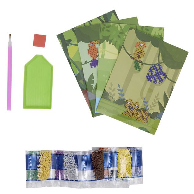 Kit toile à peindre diamant blanc 21,5x13cm