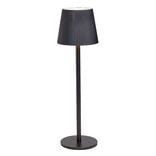 Lampe de table Talli USB tactile noire Ø11xH37cm