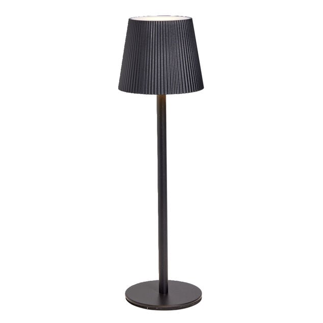 Lampe de table Talli USB tactile noire Ø11xH37cm