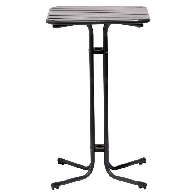 Table haute d'ext&eacute;rieur Fun 2 personnes m&eacute;tal gris