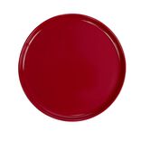 Assiette &agrave; dessert ronde Nordic porcelaine rouge &Oslash;22cm