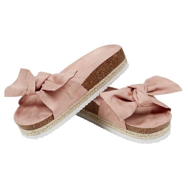 Mules Femme tissu rose avec noeud T36-40