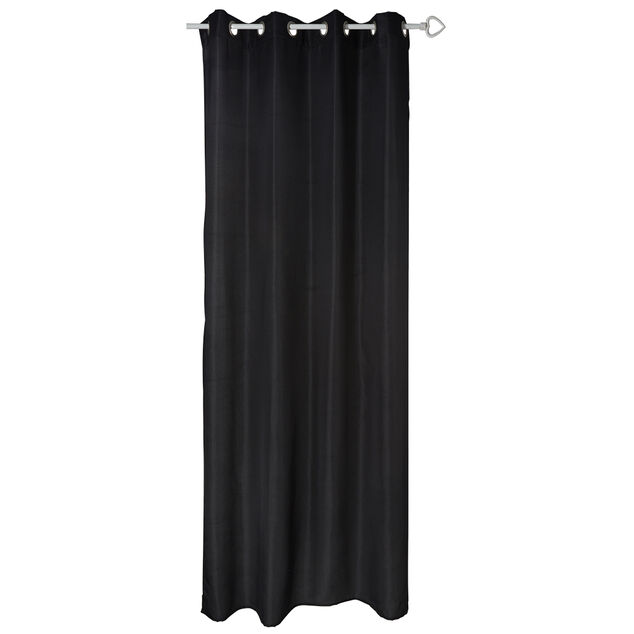 Rideau 8 oeillets noir