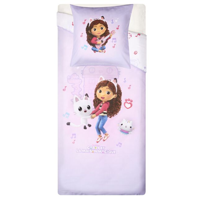 Parure de lit 1 place Gabby et la Maison Magique