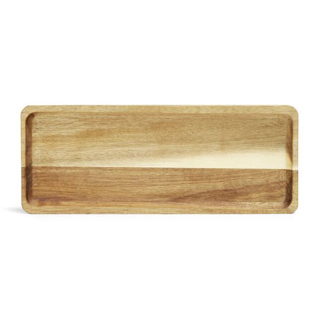 Plateau en bois d'acacia rectangulaire 14x36cm