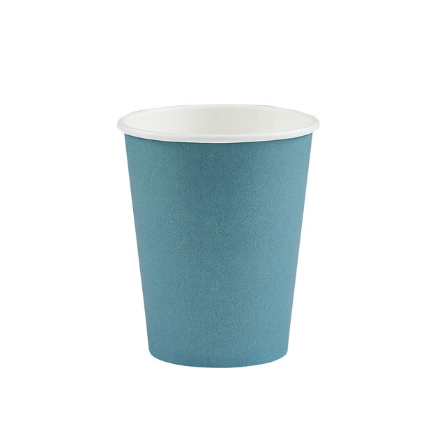 Gobelet bleu canard en carton 25 cl x12