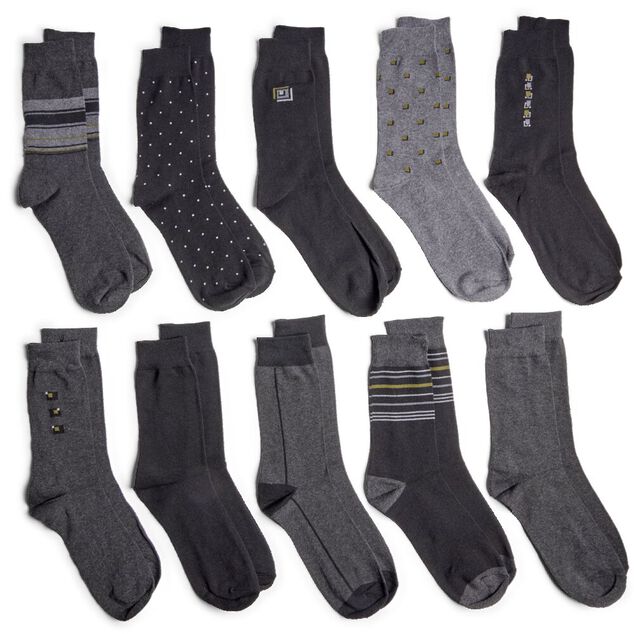 Lot de 10 paires de chaussettes pour homme T43/46 coton noir