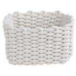 Panière en coton effet tricot 27x22xH.16 cm