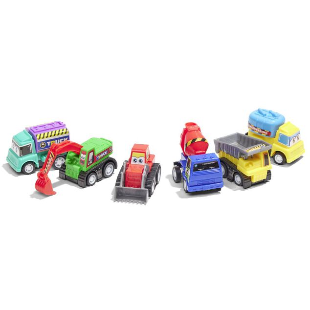 Lot de 6 jouets v&eacute;hicules de chantier