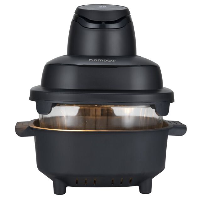 Friteuse &agrave; air chaud 4,5 L 1500 W grille incluse 30X27XH33 cm noir