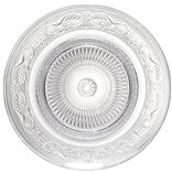Assiette &agrave; dessert ronde verre transparente cisel&eacute;e &Oslash;19.5cm