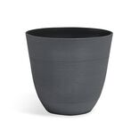 Cache pot rond gris frise ligne horizontale 12L