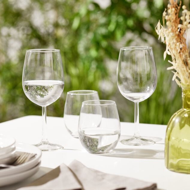 Verre &agrave; pied x6 transparent 29,5cl