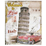 Sticker mural plastique plaque vintage 25x30cm (2 mod&egrave;les)