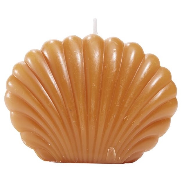 Bougie coquillage petit mod&egrave;le 8,7x4,5xH6cm